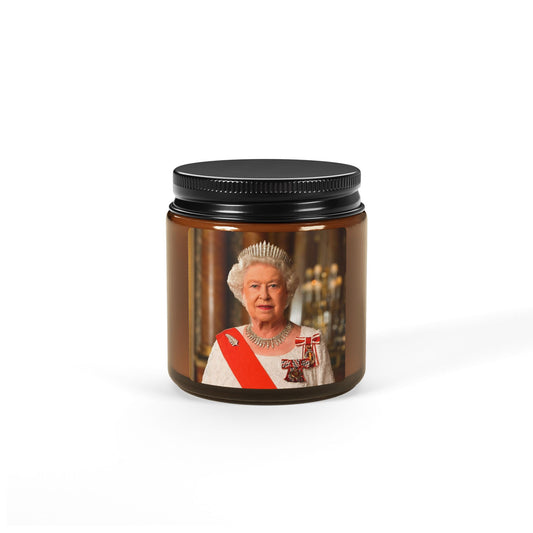A QUEEN - ER - Royal Tribute Scented Soy Candle, Aromatic Decor, Queen Elizabeth II Candle, Home Fragrance, Gift for Her, Memorial Candle