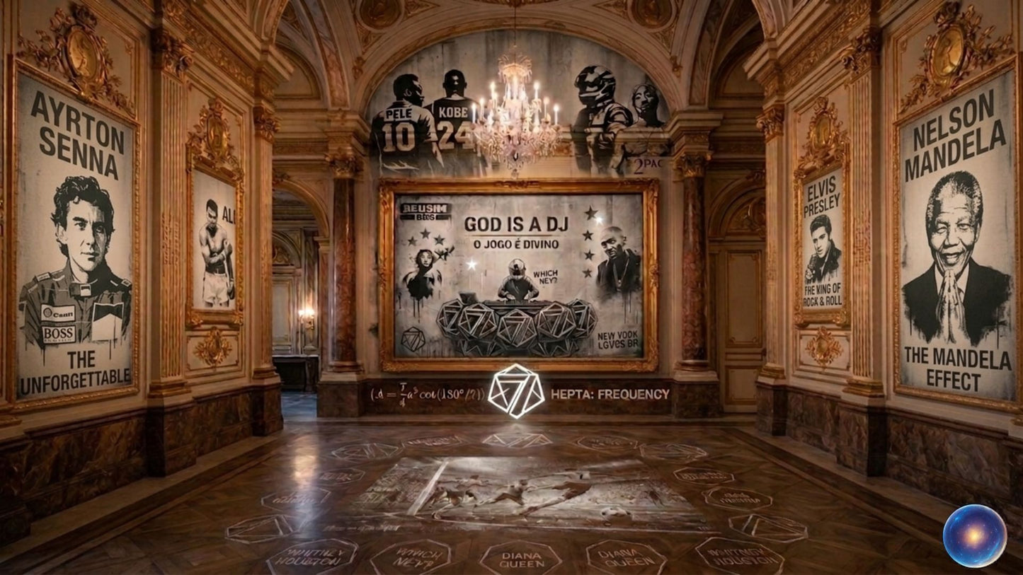 Decorative interior with framed posters and a chandelier