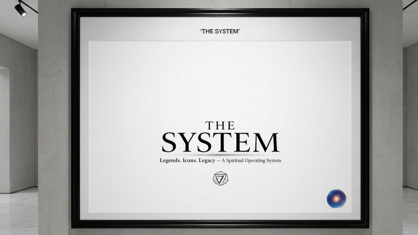 Framed ART with 'The System' branding in a modern interior setting